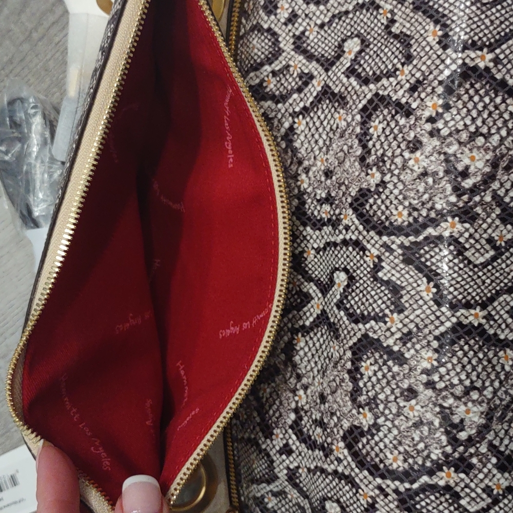 Hammitt Reversible Convertible VIP Montana Daisy Snake Clutch Crossbody Purse - Picture 7 of 9